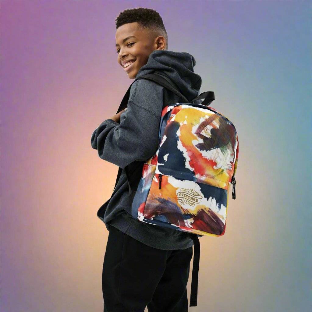 Personalised Backpack - Custom All Print Be The Light & Overcomer