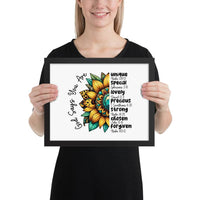 God Says You Are Framed Horizontal Poster | Christian Wall Art | Wear Your Heart - Wear Your Heart