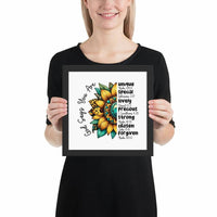 God Says You Are Framed Horizontal Poster | Christian Wall Art | Wear Your Heart - Wear Your Heart