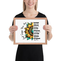 God Says You Are Framed Horizontal Poster | Christian Wall Art | Wear Your Heart - Wear Your Heart