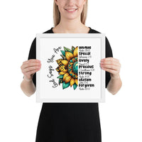 God Says You Are Framed Horizontal Poster | Christian Wall Art | Wear Your Heart - Wear Your Heart