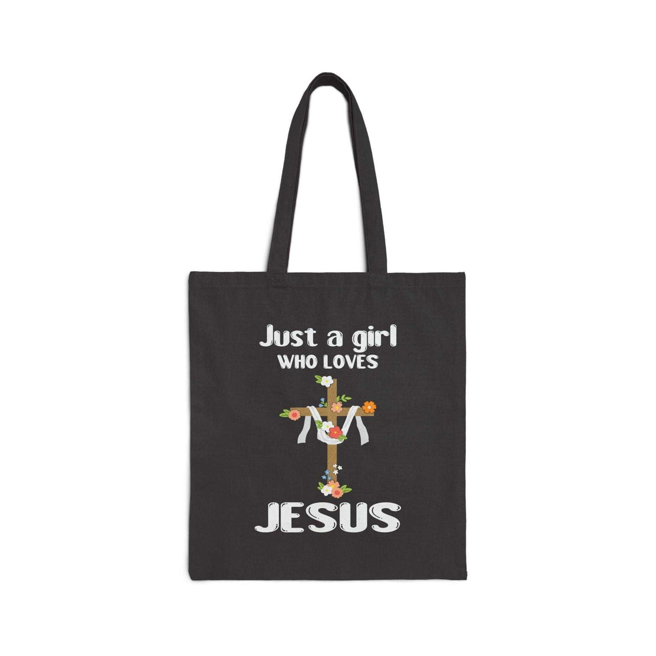 Just a Girl Cotton Canvas Tote Bag | Christian Accessories - Wear Your Heart