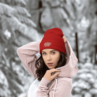 Overcomer Embroidery Cuffed Beanie - Unisex, Hypoallergenic, 100% Turbo Acrylic - Wear Your Heart