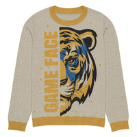 Game Face Knitted Crew Neck Sweater – Bold Christian Style - Wear Your Heart