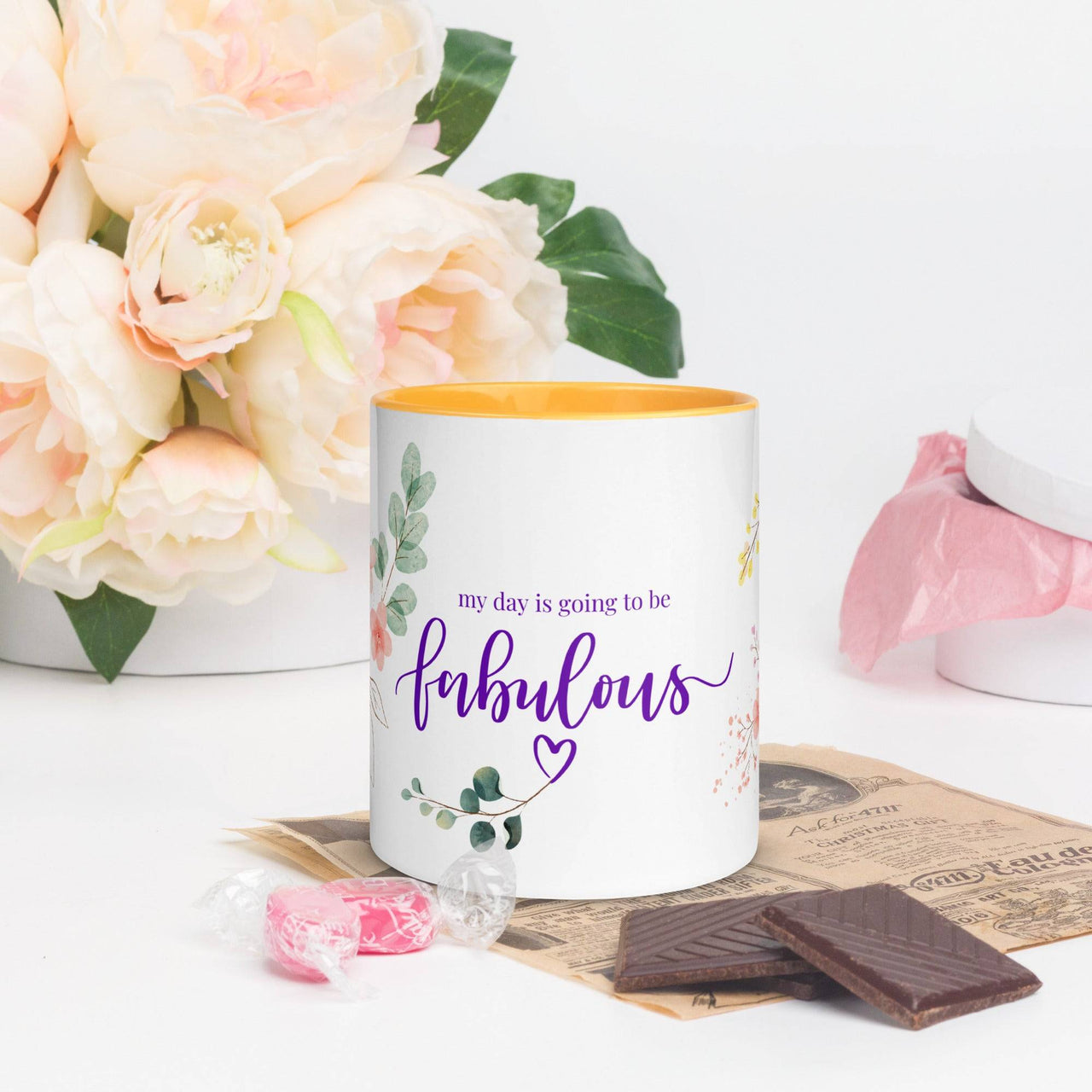 My Day is Going to Be Fabulous Mug – Vibrant Color Inside - Wear Your Heart
