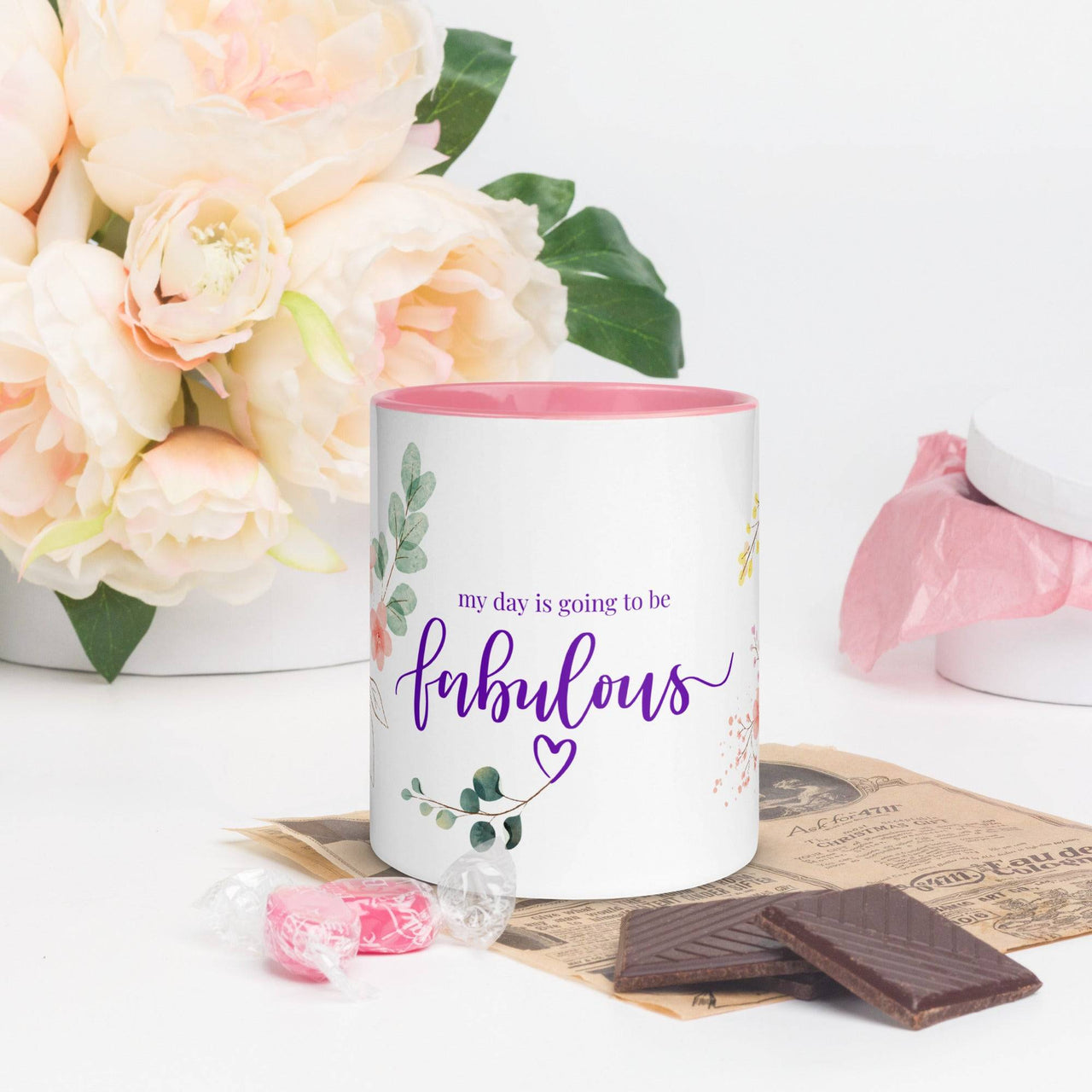 My Day is Going to Be Fabulous Mug – Vibrant Color Inside - Wear Your Heart
