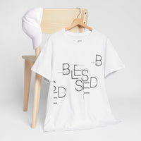 BLESSED Camiseta de algodón pesado unisex con estampado personalizado