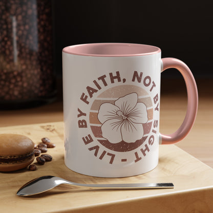 Live By Faith Mug - Inspirational Christian Mug