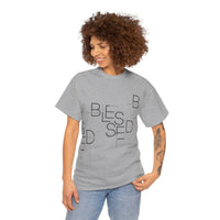 BLESSED Unisex-T-Shirt aus schwerer Baumwolle mit individuellem Aufdruck 