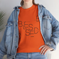 BLESSED Unisex-T-Shirt aus schwerer Baumwolle mit individuellem Aufdruck 