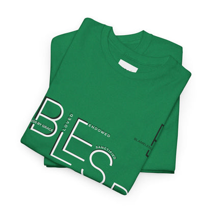 BLESSED Camiseta de algodón pesado unisex con estampado personalizado