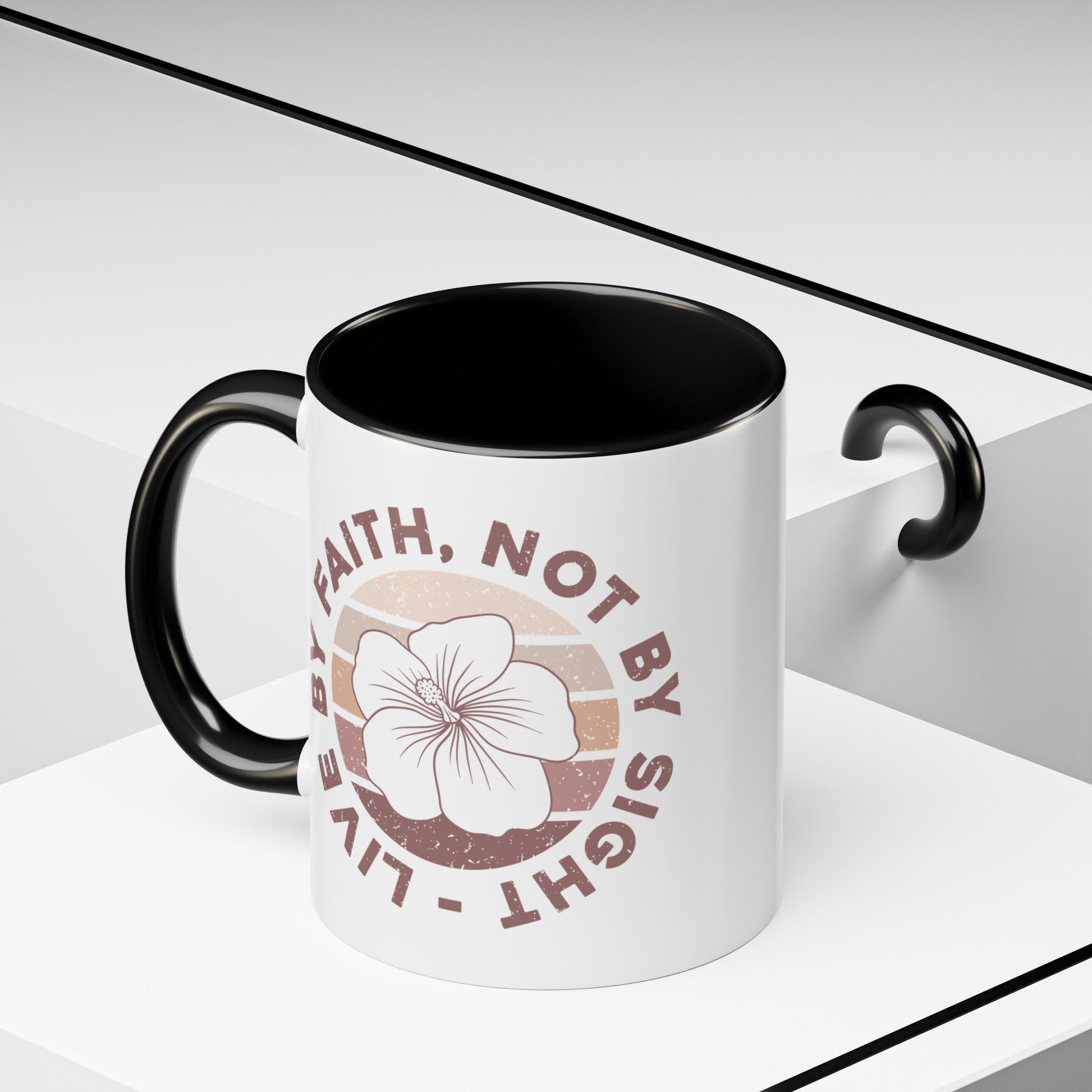 Live By Faith Mug - Inspirational Christian Mug