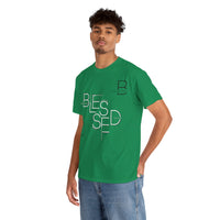 BLESSED Camiseta de algodón pesado unisex con estampado personalizado