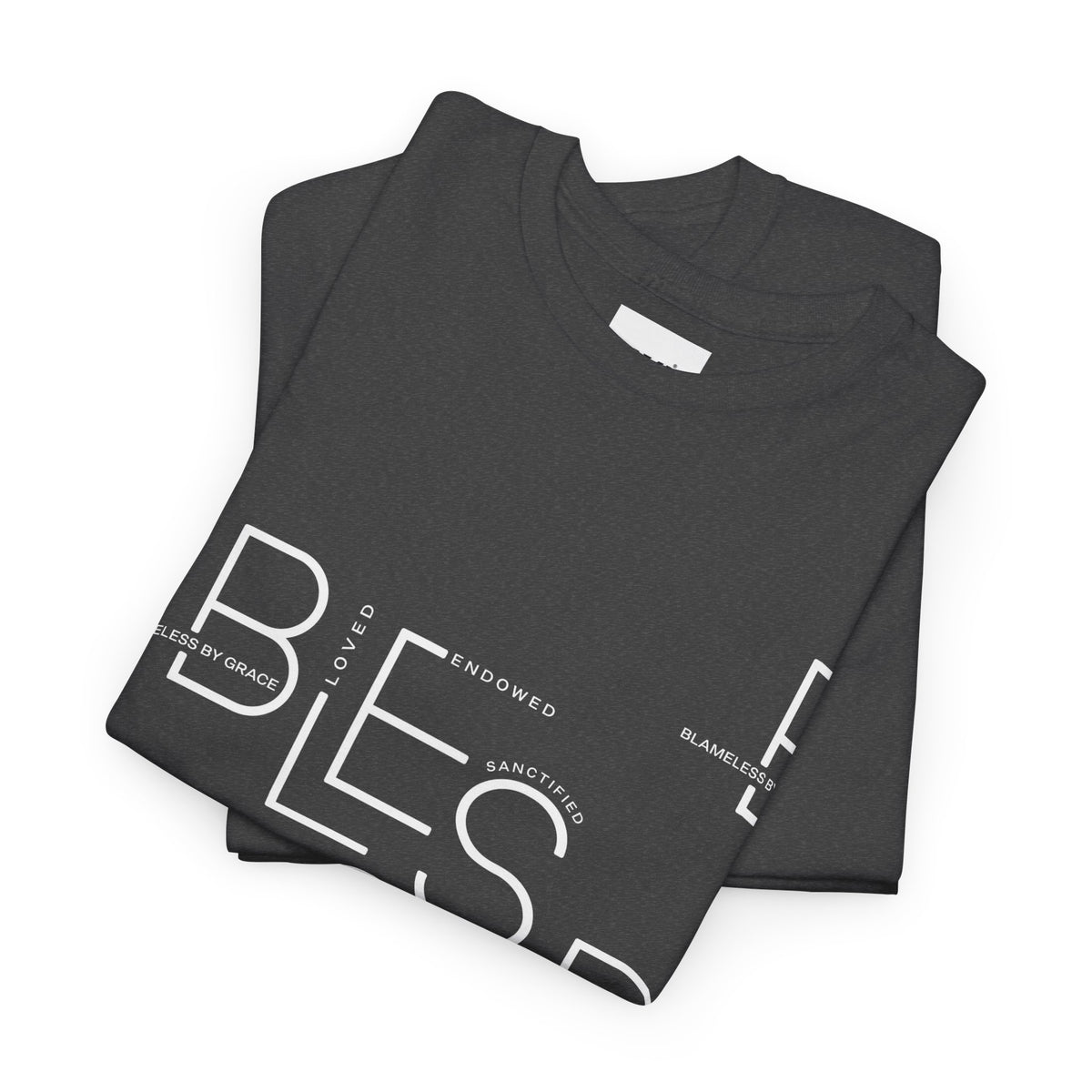 BLESSED Unisex-T-Shirt aus schwerer Baumwolle mit individuellem Aufdruck 