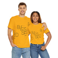 BLESSED Unisex-T-Shirt aus schwerer Baumwolle mit individuellem Aufdruck 