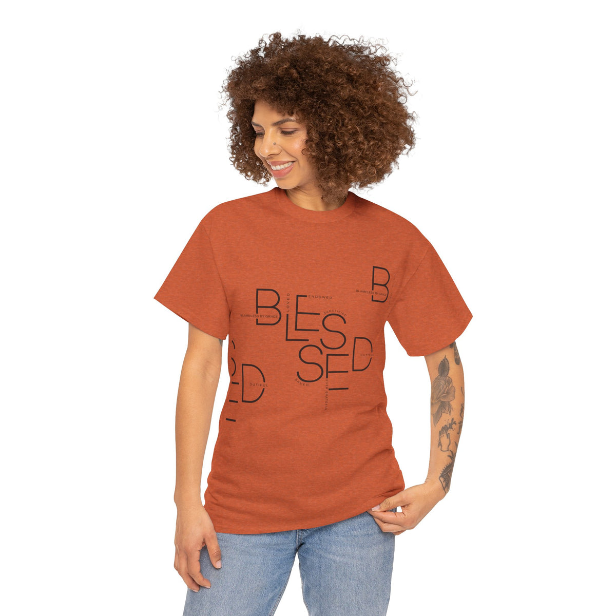 Blessed Custom Print Unisex Heavy Cotton Tee | Christian Apparel