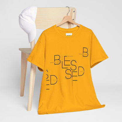 BLESSED Camiseta de algodón pesado unisex con estampado personalizado