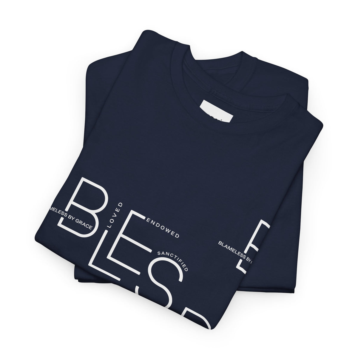 BLESSED Unisex-T-Shirt aus schwerer Baumwolle mit individuellem Aufdruck 