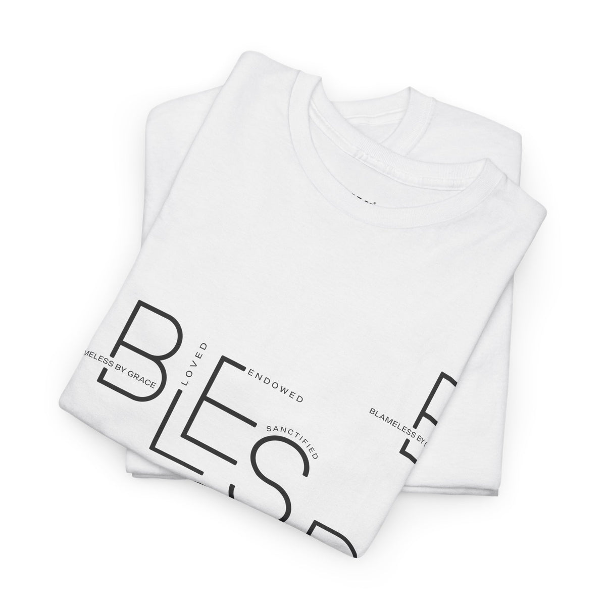 BLESSED Unisex-T-Shirt aus schwerer Baumwolle mit individuellem Aufdruck 