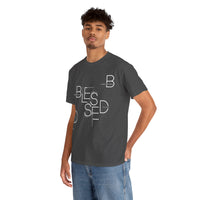 BLESSED Camiseta de algodón pesado unisex con estampado personalizado