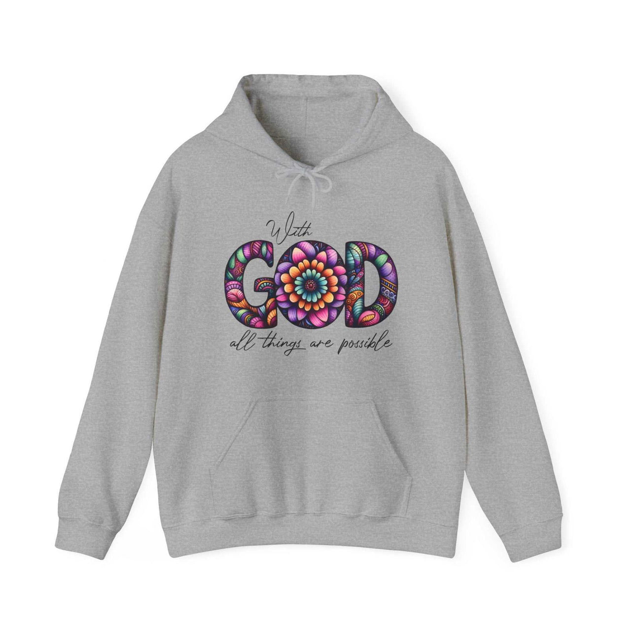 All Things Are Possible Unisex Hooded Sweatshirt – Wear Your Faith with Confidence - Wear Your Heart