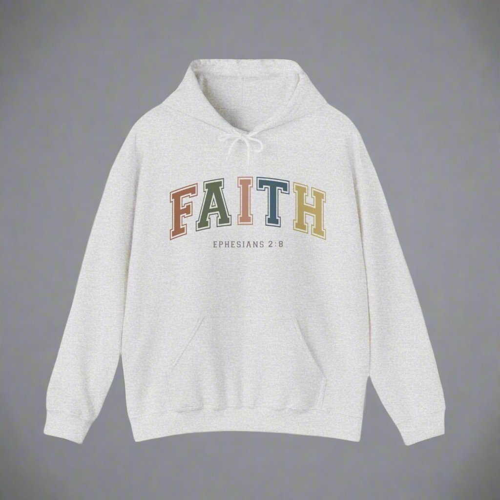 Faith Unisex Hoodie | Christian Apparel | Ephesians 2vs8 - Wear Your Heart