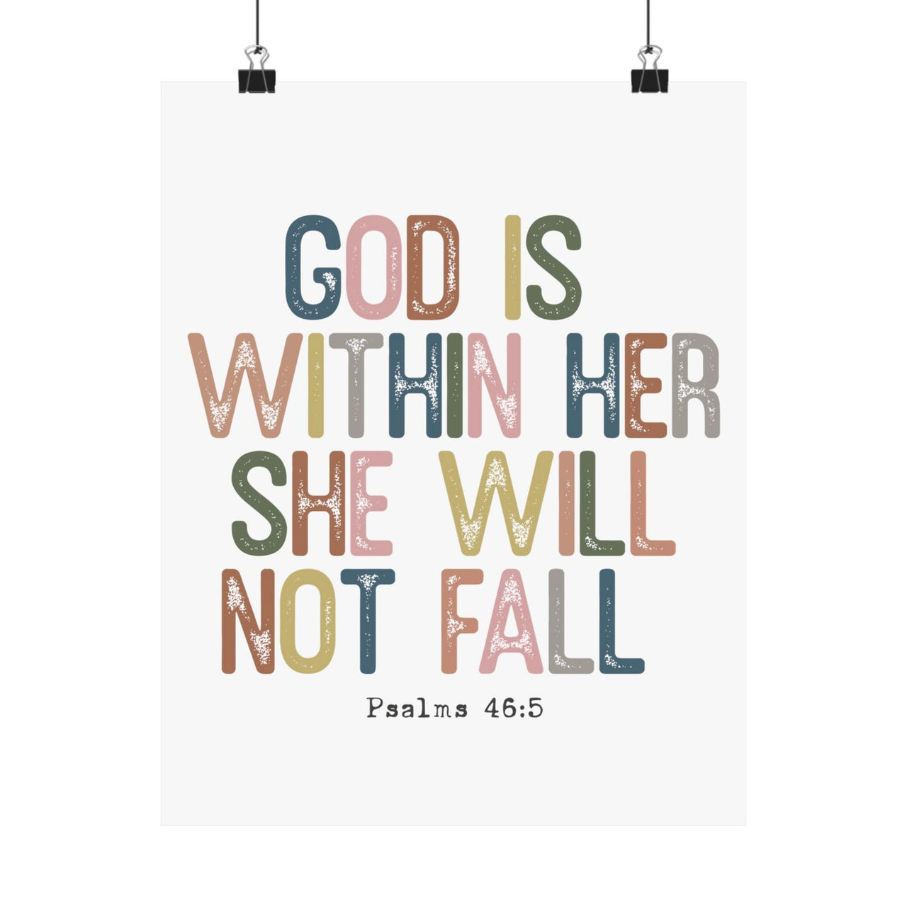 God Is Within Her Matte Vertical Posters | Christian Wall Art - Wear Your Heart
