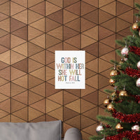 God Is Within Her Matte Vertical Posters | Christian Wall Art - Wear Your Heart