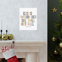 God Is Within Her Matte Vertical Posters | Christian Wall Art - Wear Your Heart