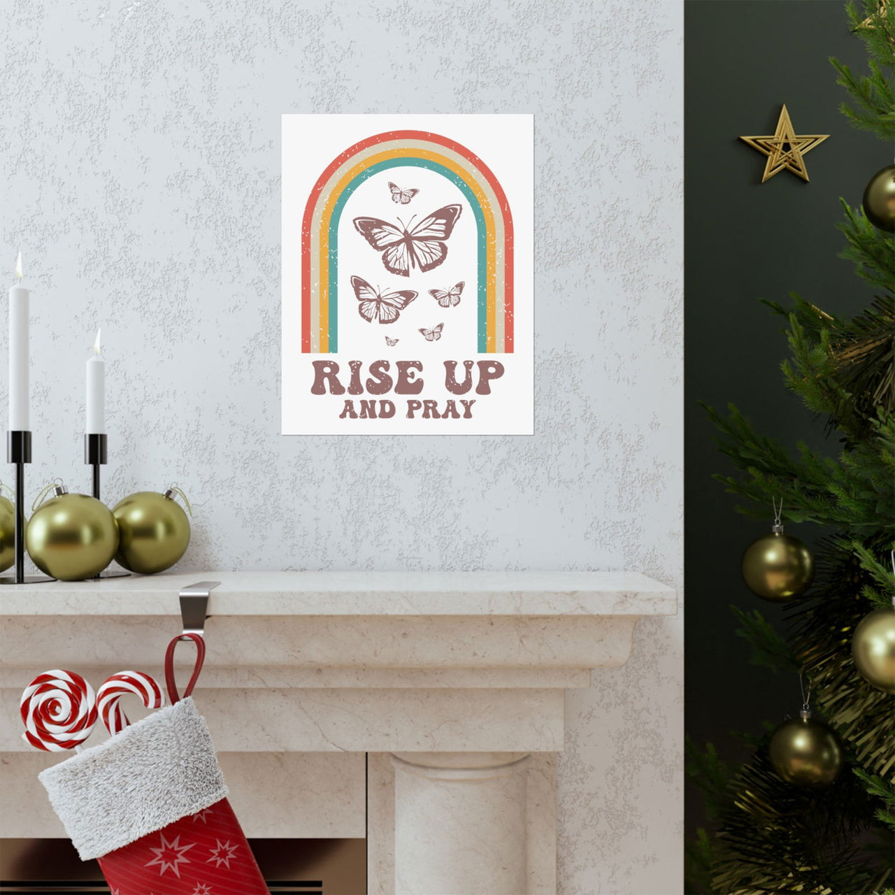 Rise Up Pray Matte Vertical Posters | Christian Wall Art | Wear Your Heart - Wear Your Heart