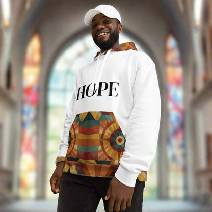 Close view of the Hope Unisex Hoodie - Comfortable Christian apparel.