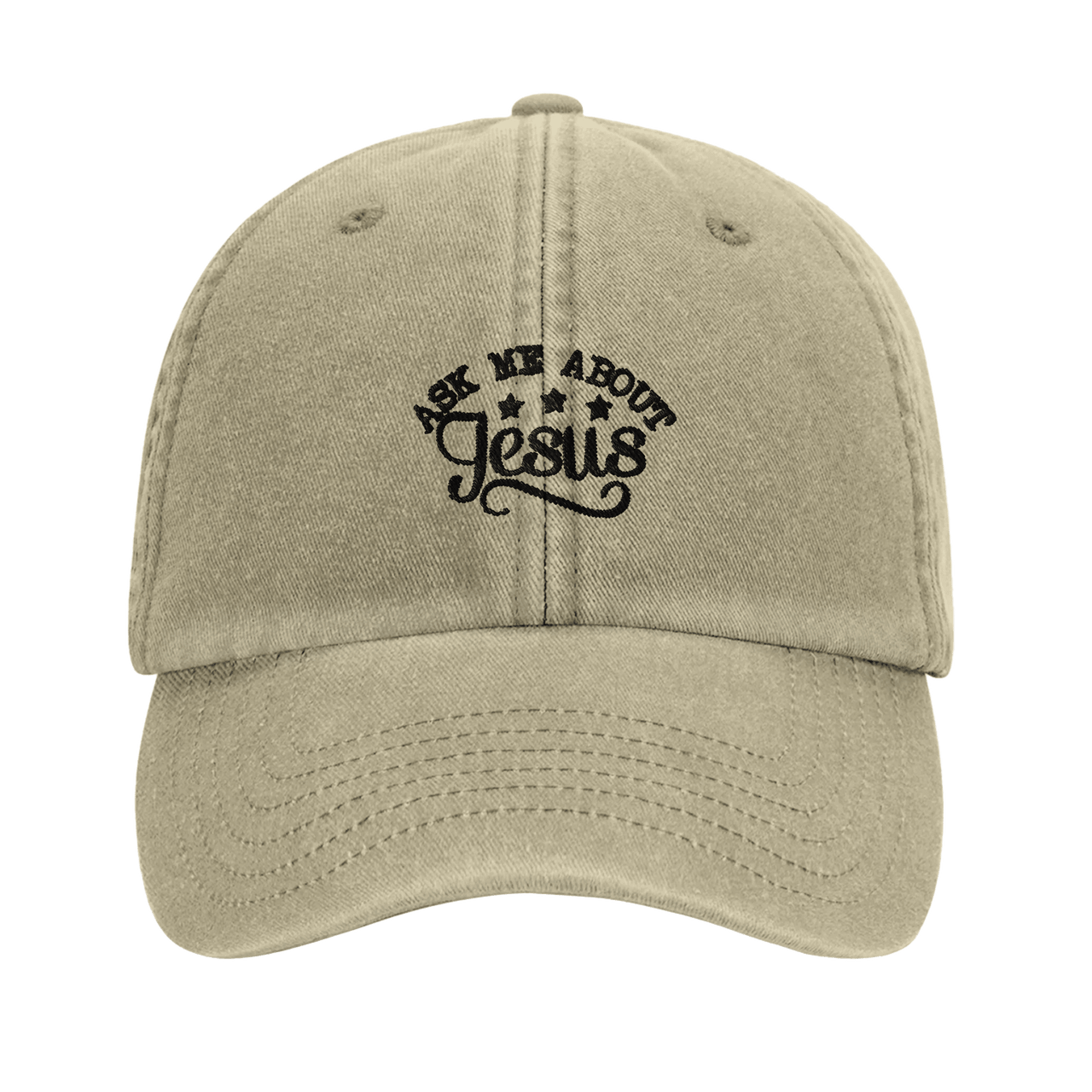 Ask Me About Jesus Embroidered Cap | Christian Evangelism Hat | Wear Your Heart - Wear Your Heart