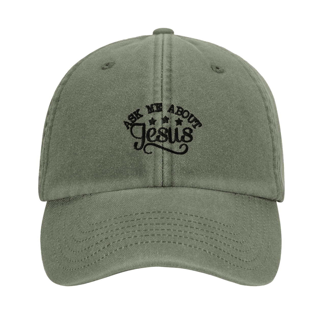 Ask Me About Jesus Embroidered Cap | Christian Evangelism Hat | Wear Your Heart - Wear Your Heart