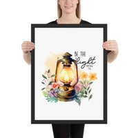 Be The Light Framed Poster | Christian Home Decor - Wear Your Heart