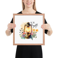 Be The Light Framed Poster | Christian Home Decor - Wear Your Heart