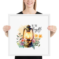 Be The Light Framed Poster | Christian Home Decor - Wear Your Heart