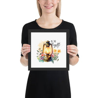 Be The Light Framed Poster | Christian Home Decor - Wear Your Heart