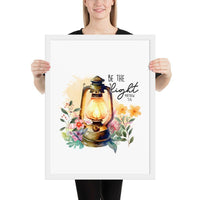 Be The Light Framed Poster | Christian Home Decor - Wear Your Heart