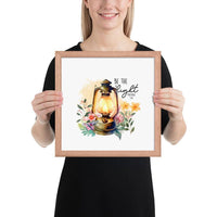 Be The Light Framed Poster | Christian Home Decor - Wear Your Heart