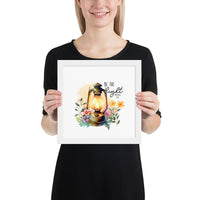 Be The Light Framed Poster | Christian Home Decor - Wear Your Heart
