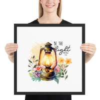 Be The Light Framed Poster | Christian Home Decor - Wear Your Heart