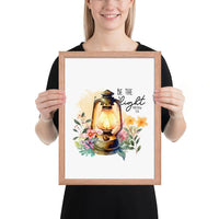 Be The Light Framed Poster | Christian Home Decor - Wear Your Heart