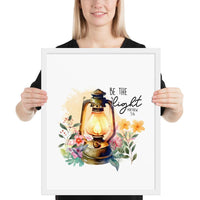 Be The Light Framed Poster | Christian Home Decor - Wear Your Heart