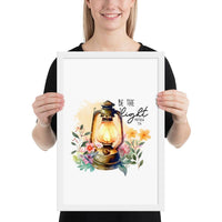 Be The Light Framed Poster | Christian Home Decor - Wear Your Heart