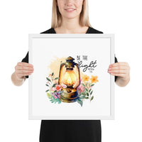 Be The Light Framed Poster | Christian Home Decor - Wear Your Heart