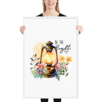 Be The Light Framed Poster | Christian Home Decor - Wear Your Heart