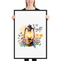 Be The Light Framed Poster | Christian Home Decor - Wear Your Heart
