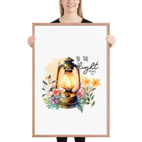 Be The Light Framed Poster | Christian Home Decor - Wear Your Heart