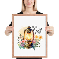 Be The Light Framed Poster | Christian Home Decor - Wear Your Heart