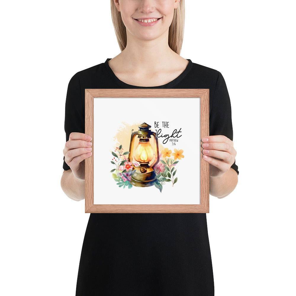 Be The Light Framed Poster | Christian Home Decor - Wear Your Heart